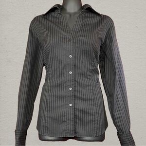 SOLD: Worthington Black Pinstripe Button Down Shirt